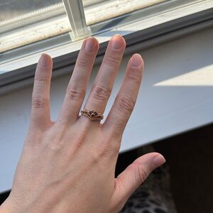 Crown ring on sterling silver